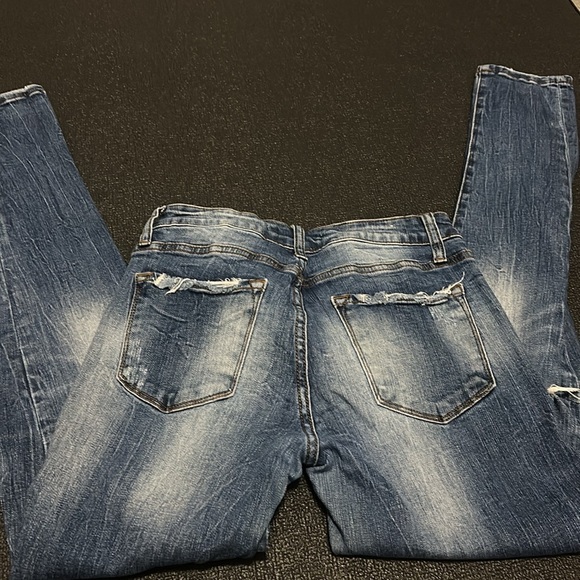 KanCan Blue Distressed Los Angeles Skinny Jeans size 27 - Picture 5 of 11